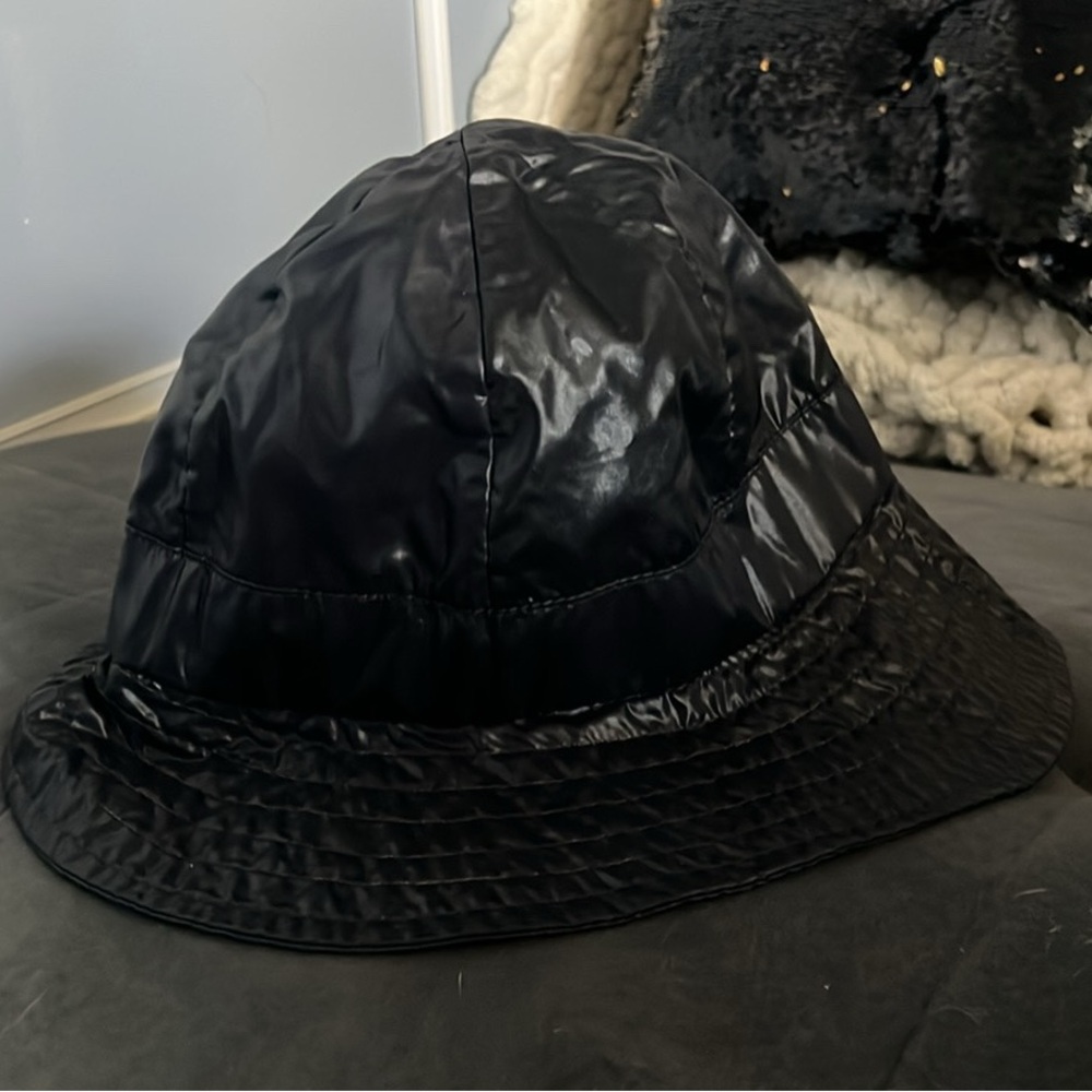 Glossy Black Patent Bucket Hat